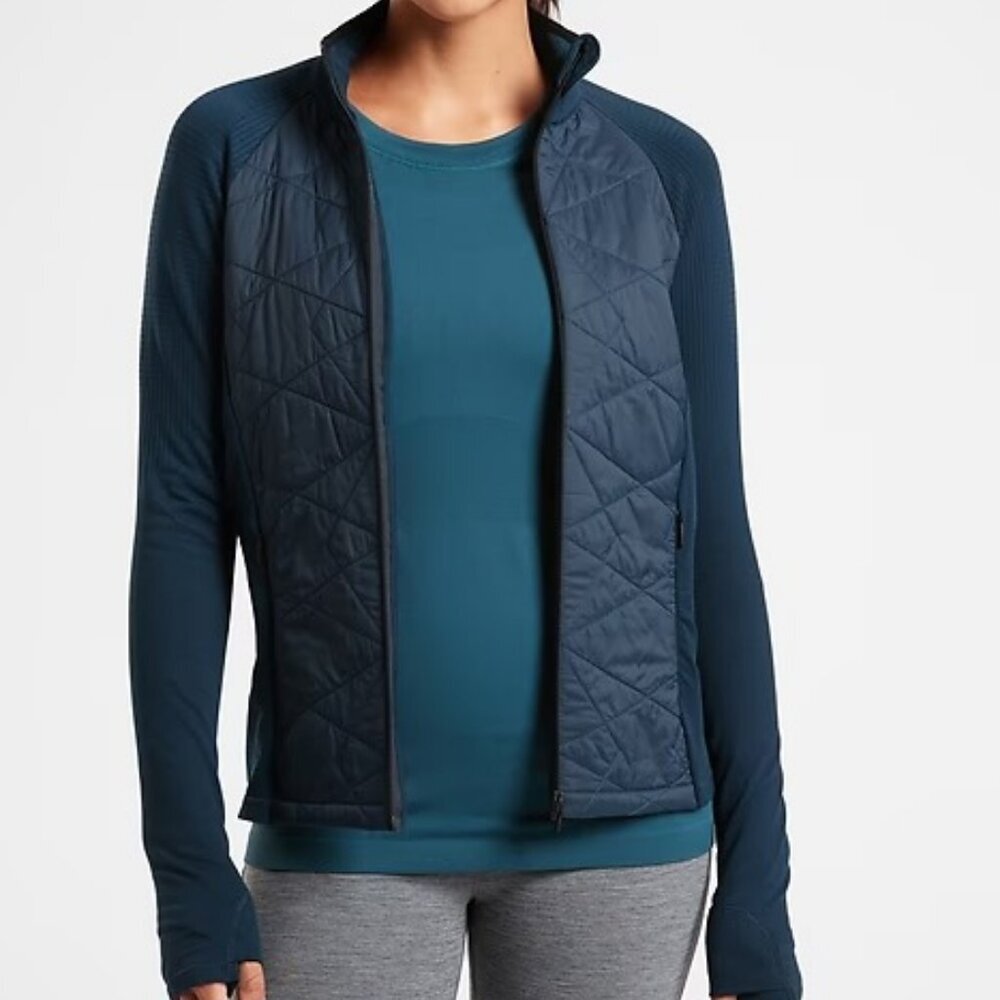 NWT Athleta Flurry Force Insulated PrimaLoft Jacket Size XL with Snake Added - Picture 1 of 10